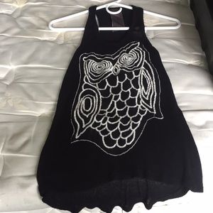 Small black owl tank